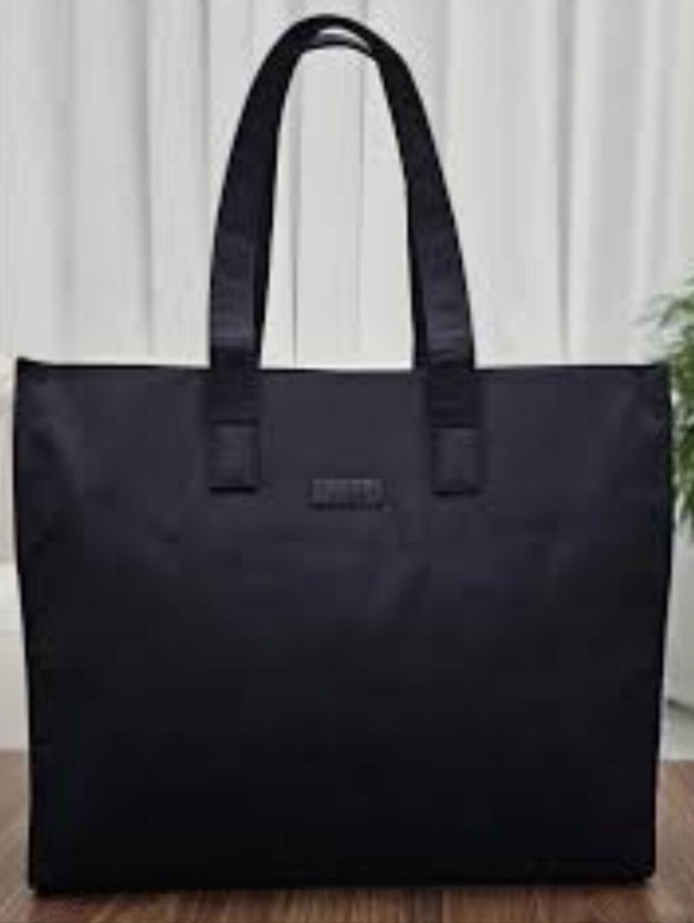 GUESS Black Nylon Travel Tote Bag Shopper Reusable Practical Handbag
